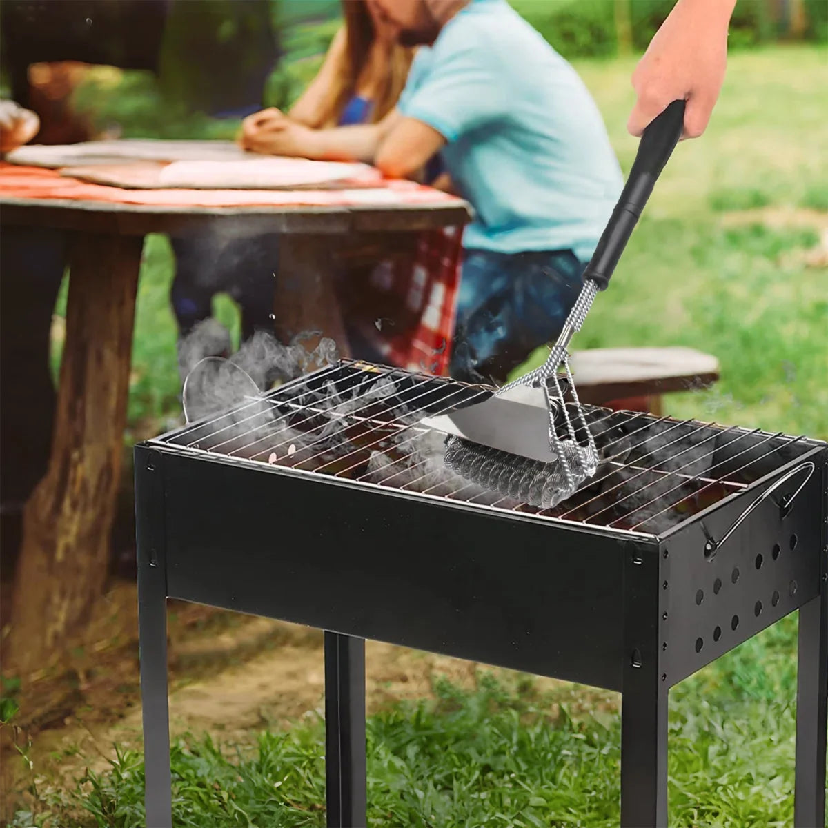 Heavy Duty Kitchen Outdoor BBQ Grill Cleaning Brush