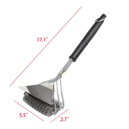 Heavy Duty Kitchen Outdoor BBQ Grill Cleaning Brush