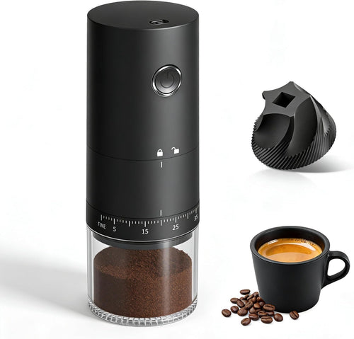 Portable Electric Burr Coffee Grinder