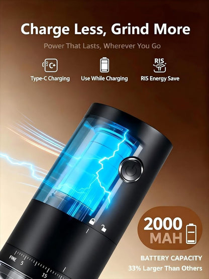 Portable Electric Burr Coffee Grinder