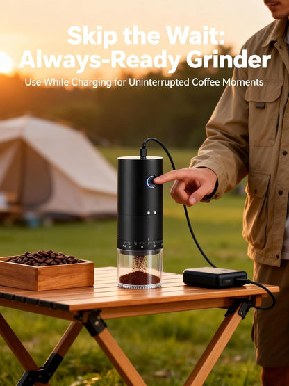 Portable Electric Burr Coffee Grinder