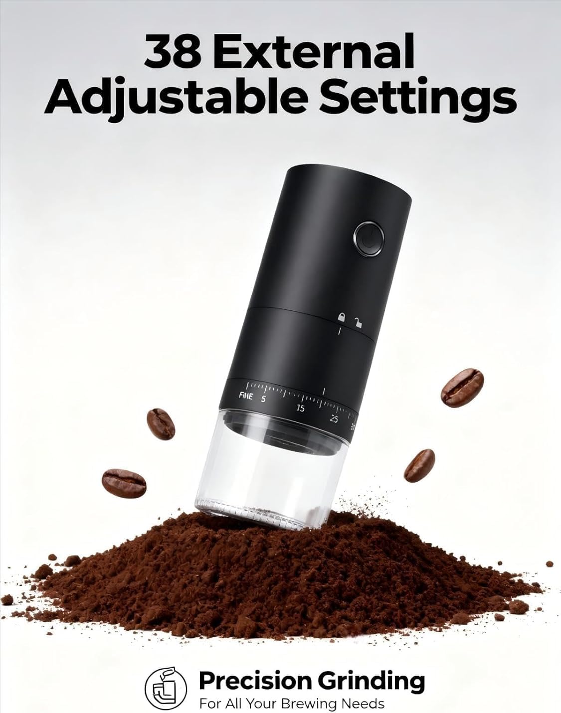 Portable Electric Burr Coffee Grinder