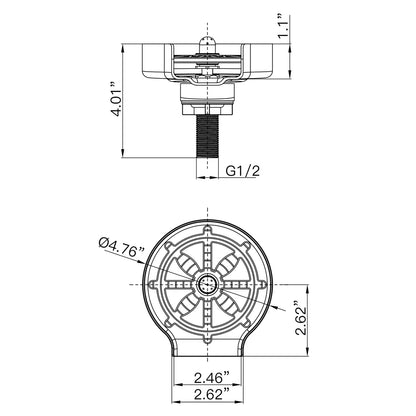 Kitchen Sink Stainless Steel Glass Cleaning Rinser Washer