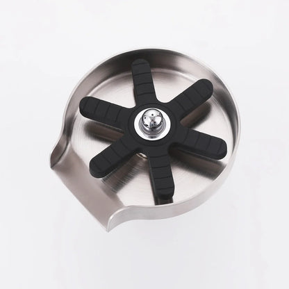 Kitchen Sink Stainless Steel Glass Cleaning Rinser Washer