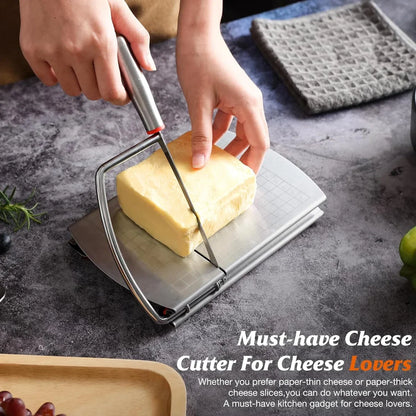 Kitchen Stainless Steel Cheese Slicer Cutter Board