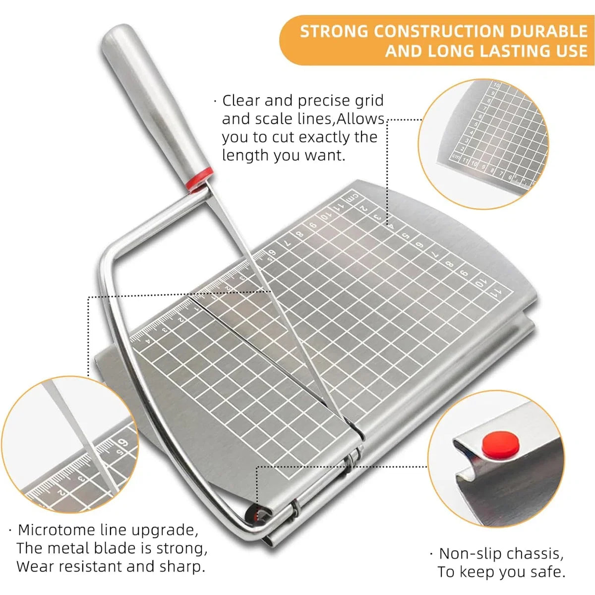 Kitchen Stainless Steel Cheese Slicer Cutter Board