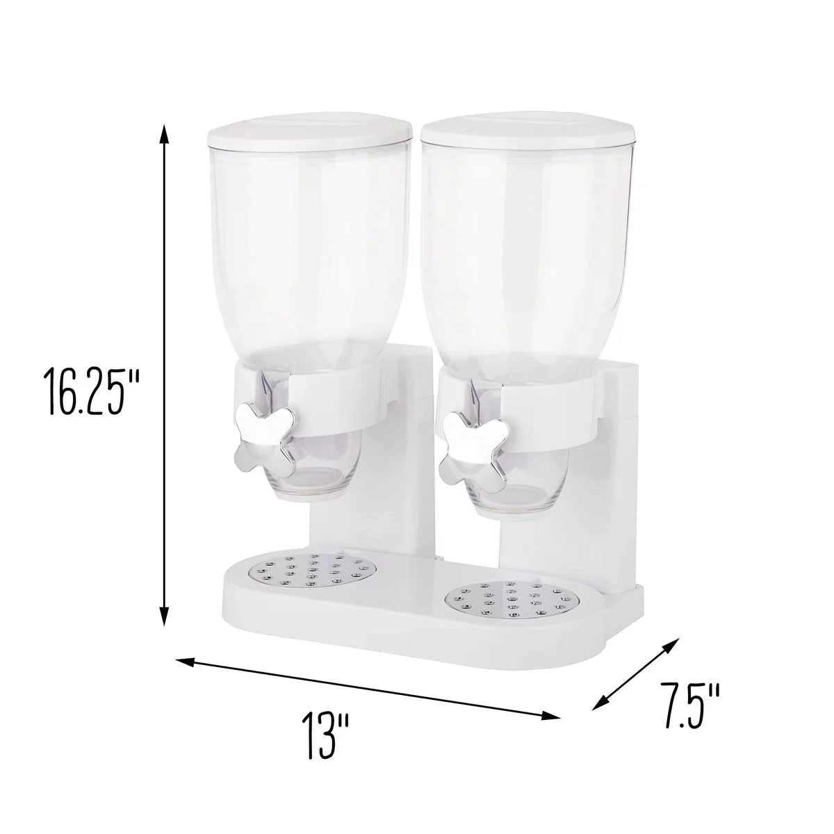 Dry Food Cereal Double Dispenser Box Container