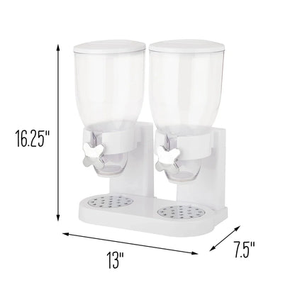 Dry Food Cereal Double Dispenser Box Container