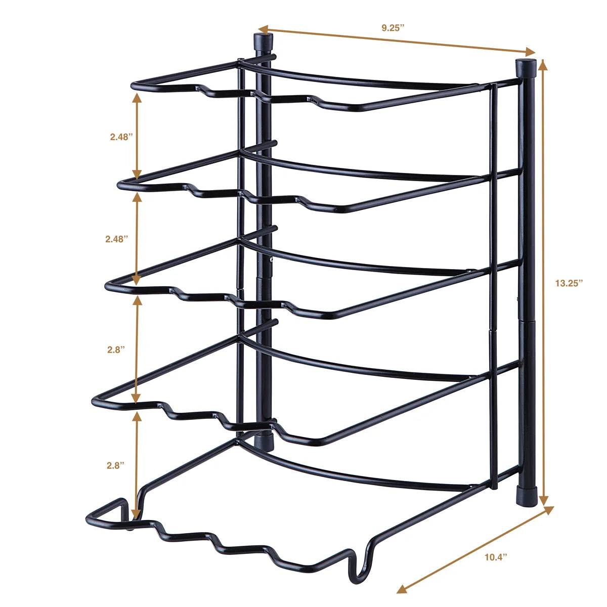 Kitchen Pot Pan Divider Organizer Metal Rack Holder