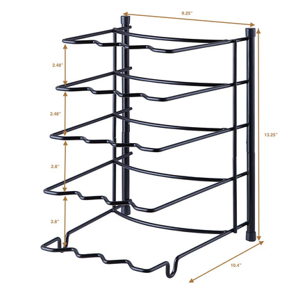 Kitchen Pot Pan Divider Organizer Metal Rack Holder