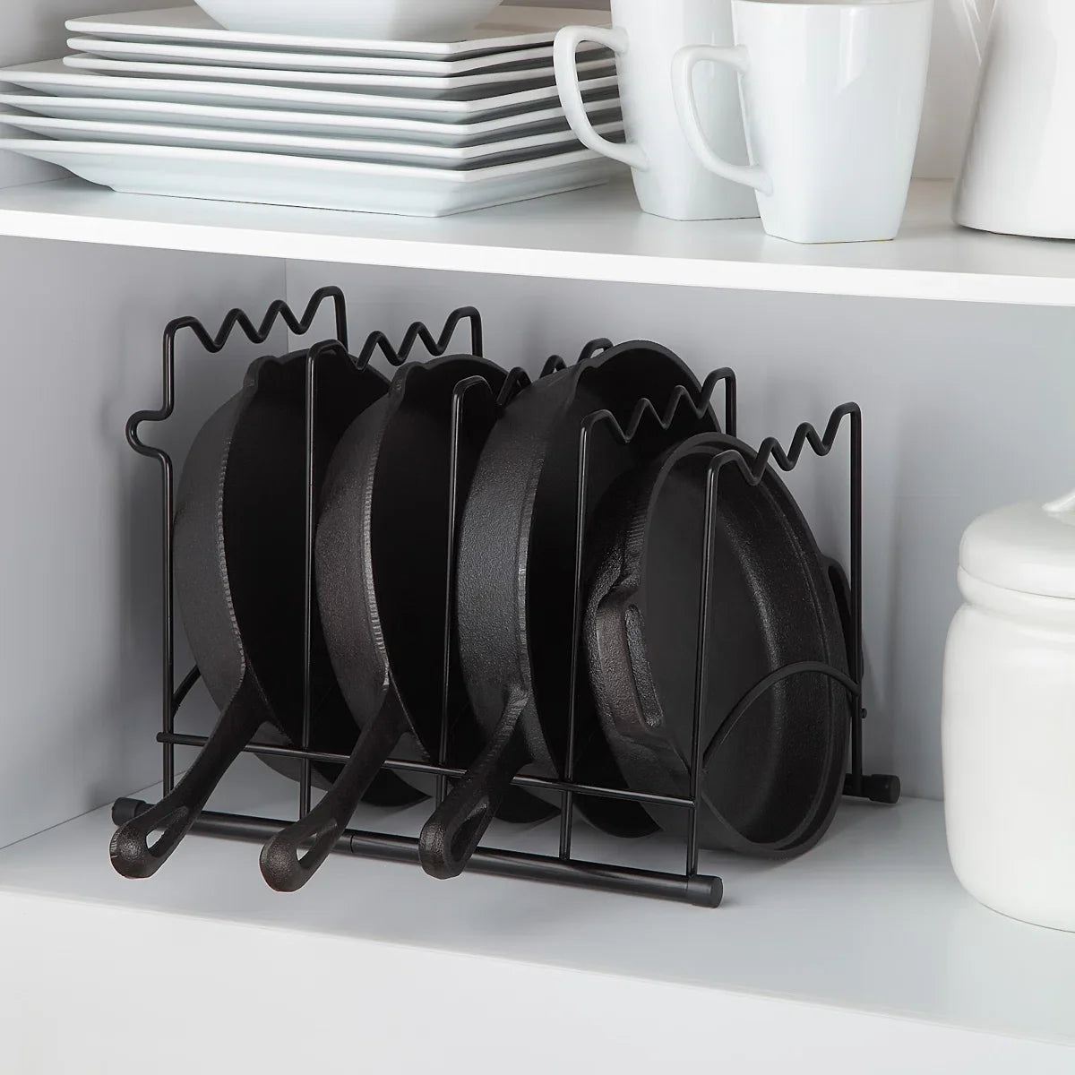 Kitchen Pot Pan Divider Organizer Metal Rack Holder