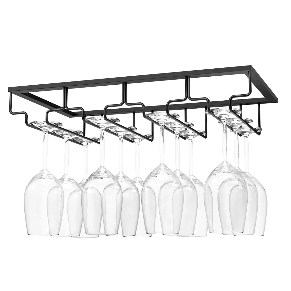 Wall Mounted Under Cabinet Wine Glass Rack