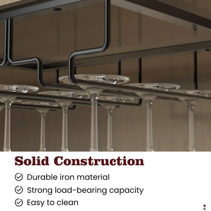 Wall Mounted Under Cabinet Wine Glass Rack